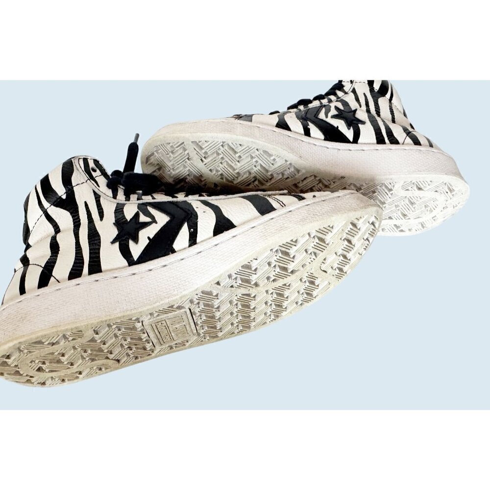 CONVERSE Retro Unisex Pro Leather Zebra Print Hi Top Sneaker Sz M 4 / W 5.5 - Picture 7 of 7